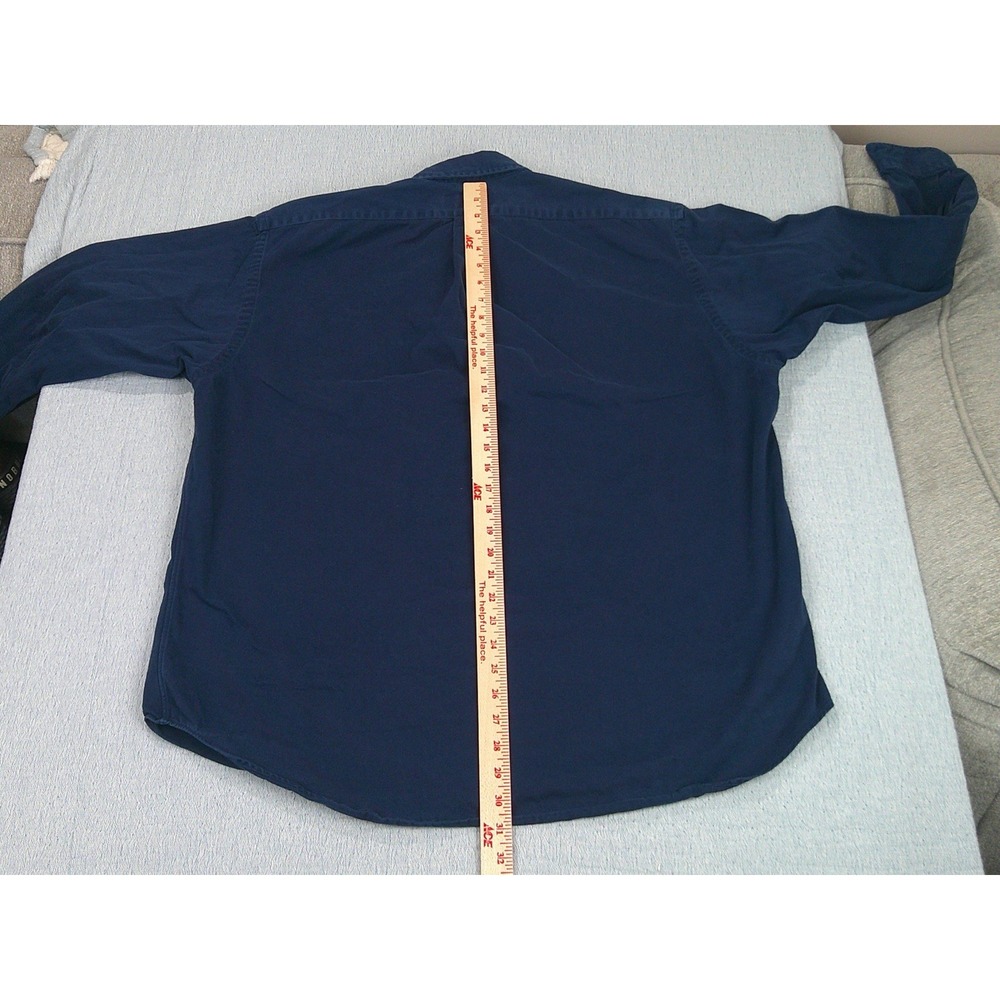 Ralph Lauren Polo Shirt Mens Size XL Blue 100% Cotton Button Down - Picture 4 of 6